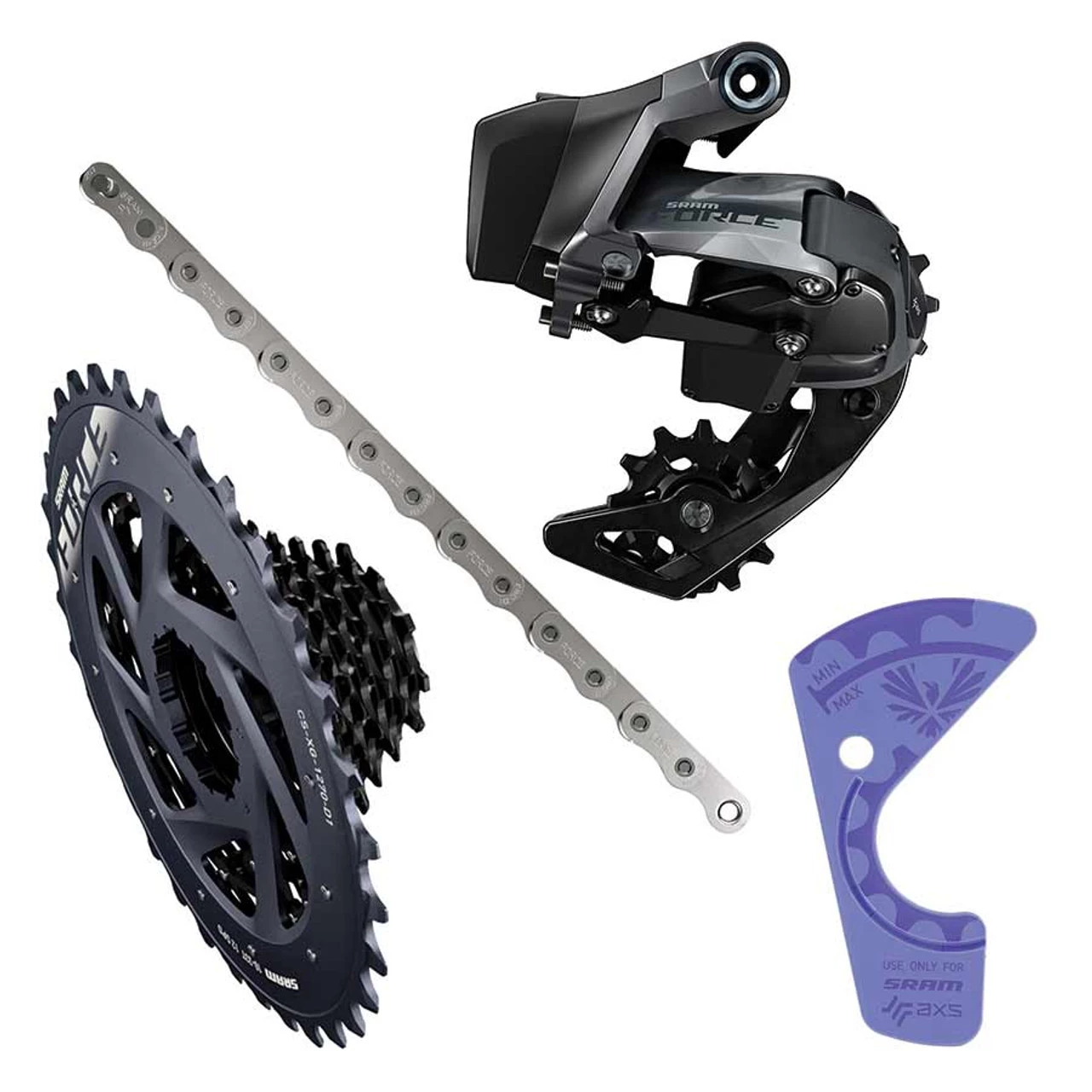 SRAM Force AXS Wide Upgrade Kit Chain, Cassette 10-36T & Wide Rear Derailleur 2 SRAM Force AXS Wide Upgrade Kit Chain, Cassette 10-36T & Wide Rear Derailleur - Image 2
