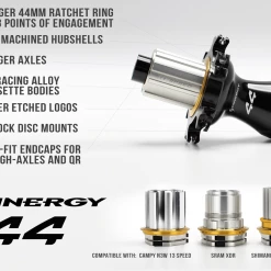 Spinergy Stealth FCC 47 Disc Brake Carbon Wheelset 13 Spinergy Stealth FCC 47 Disc Brake Carbon Wheelset -Glory Cycles Store Online 44 hub details CC min 37511.1660015553