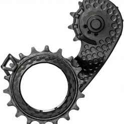 Absolute Black Oversized Derailleur Pulley Cage for Shimano 9100/8000 - Ceramic Bearings, Carbon Cage, Black