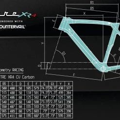 Bianchi Oltre XR4 Frameset Black -Glory Cycles Store Online Bianchi Oltre XR4 geometry 03605.1479223902