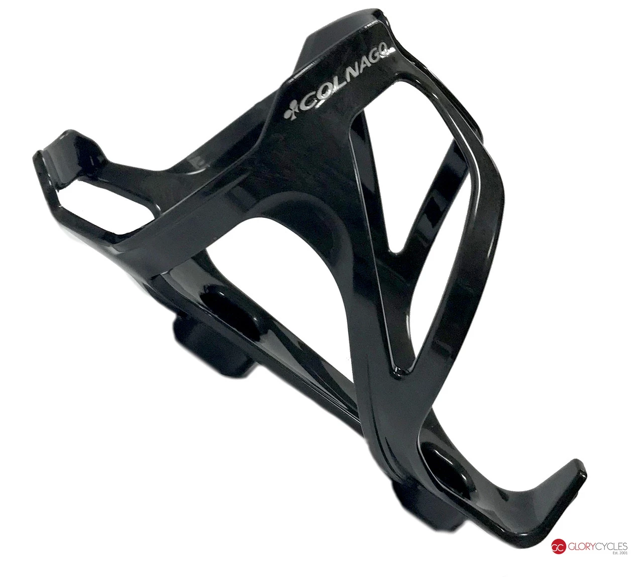 Colnago Carbon Bottle Cage Gloss Black Silver Logo 2020 1 Colnago Carbon Bottle Cage Gloss Black Silver Logo 2020