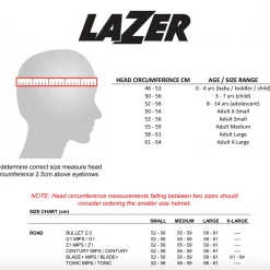 Lazer Blade+ MIPS Helmet -Glory Cycles Store Online LazerRoadHelmetSizes 62351.1598127835