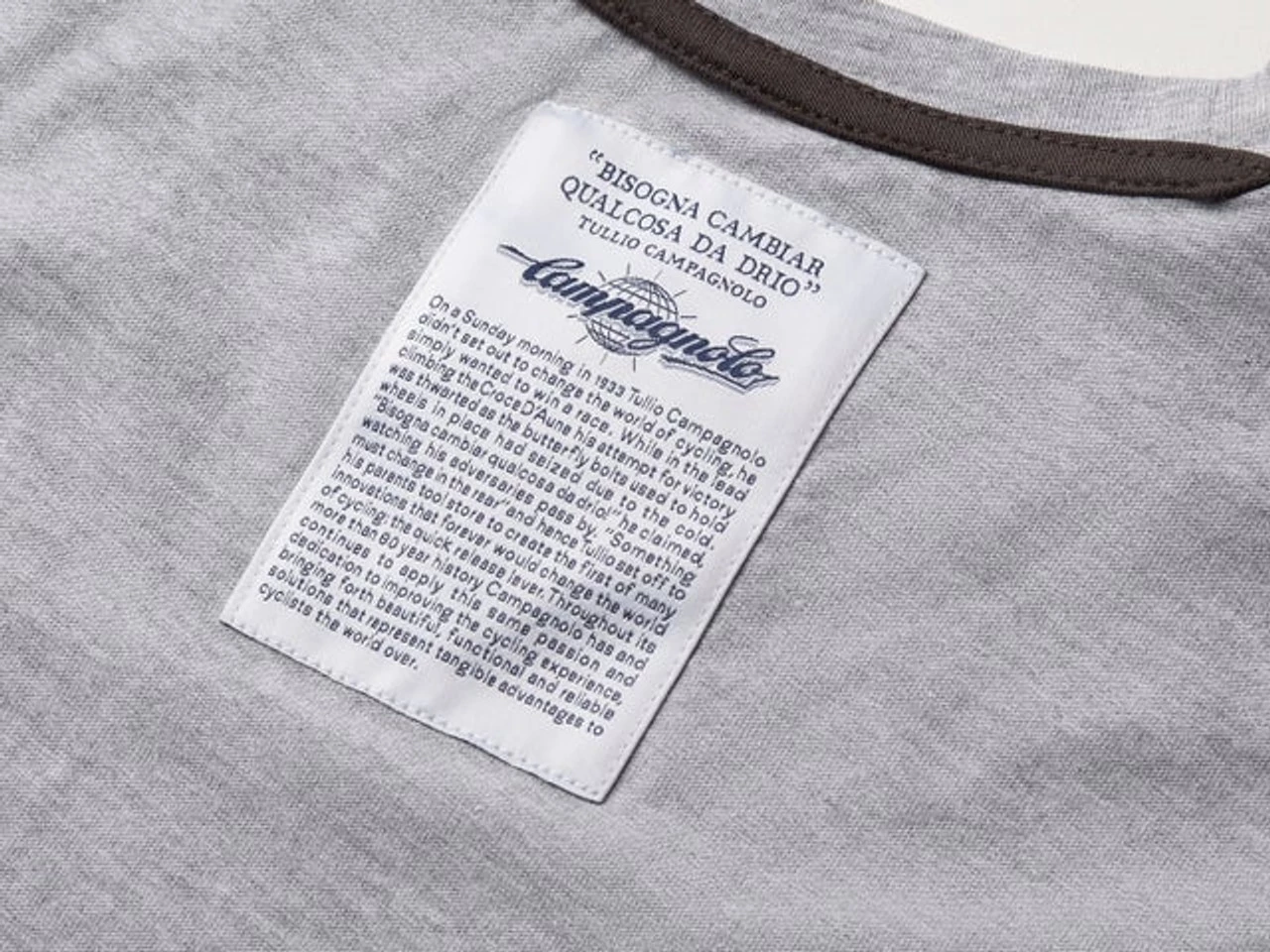 Campagnolo Winged Wheel T-shirt - Grey 2 Campagnolo Winged Wheel T-shirt - Grey - Image 2